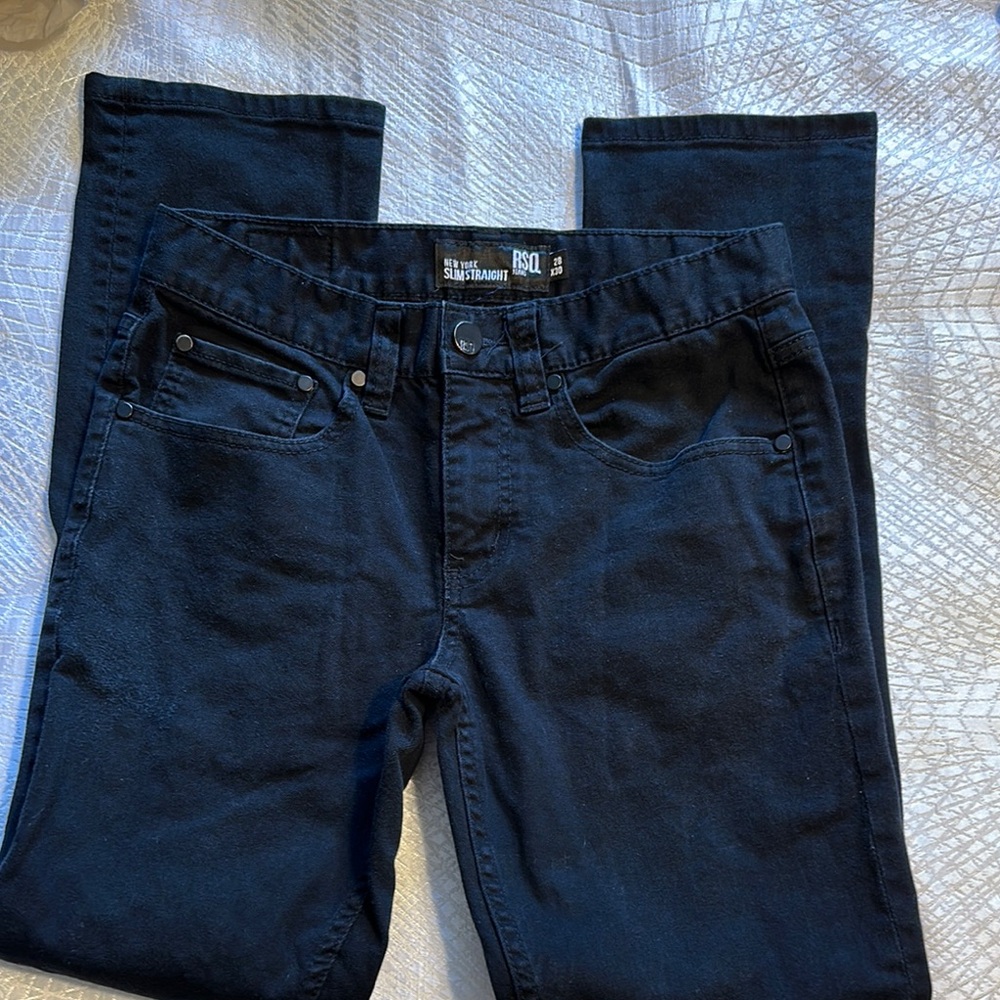 RSQ Slim Straight Black Jeans Modern Fit